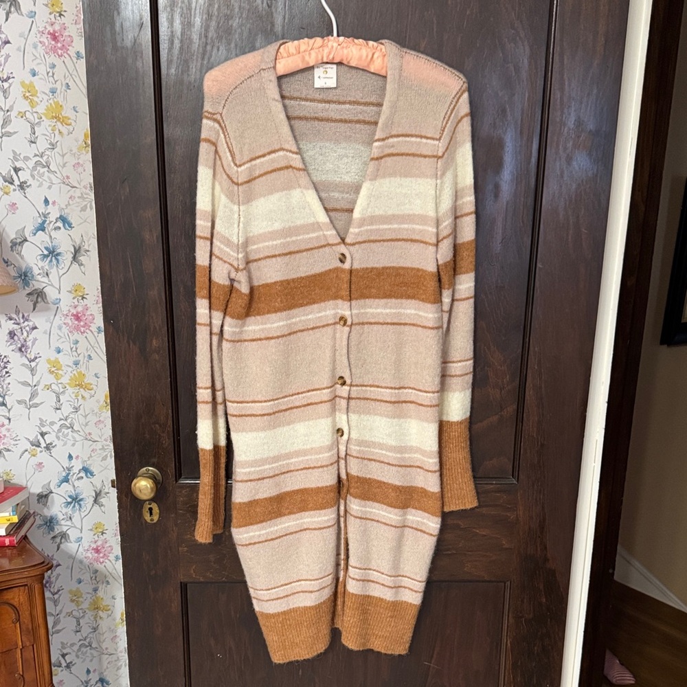 Anthropologie Multicolor Striped Cardigan